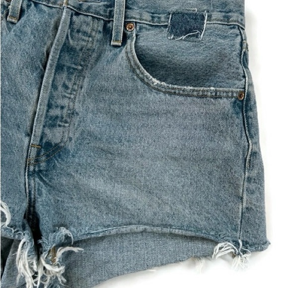 Levi's 501 Women's Blue Denim Shorts - Picture 3 of 10